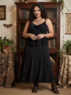 Talbots Black A-Line Skirt